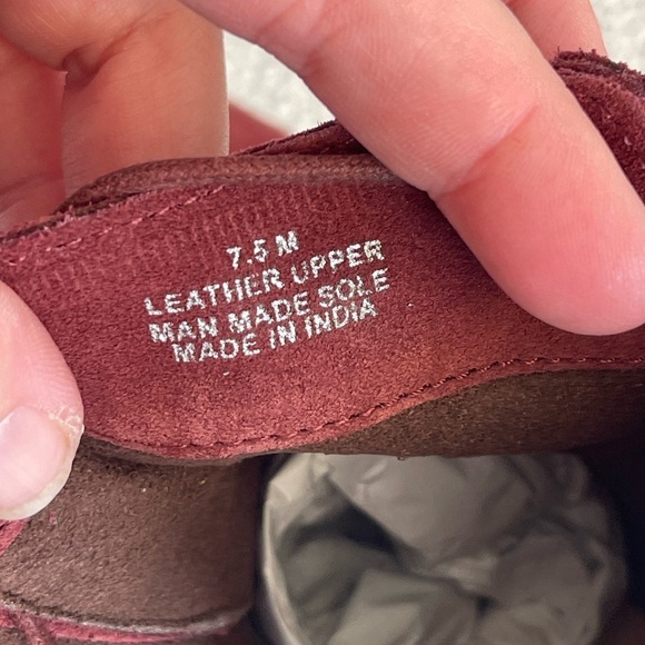 Diba nwob blake burgundy lace up leather wedge heel bootie - Picture 6 of 10
